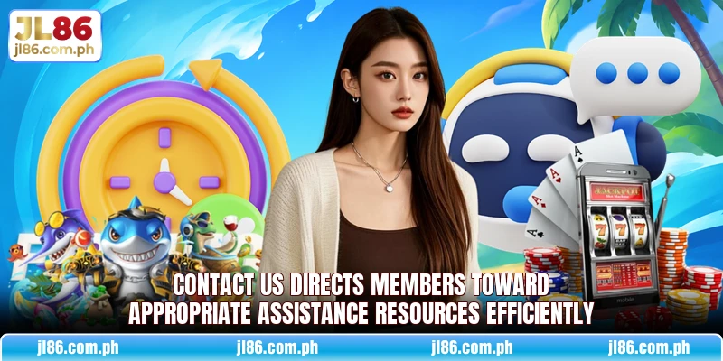 Contact Us directs members toward appropriate assistance resources efficiently