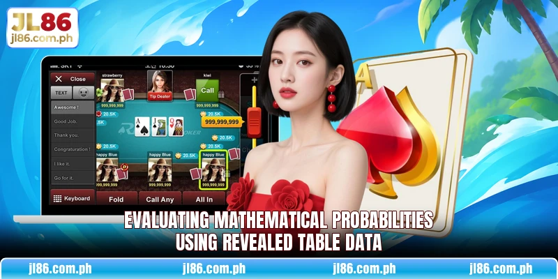 Evaluating mathematical probabilities using revealed table data