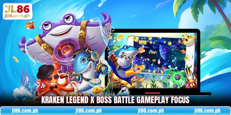 Kraken Legend X boss battle gameplay focus Kraken Legend X boss battle gameplay focus