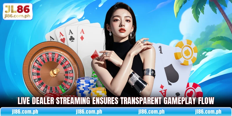 Live dealer streaming ensures transparent gameplay flow Live dealer streaming ensures transparent gameplay flow