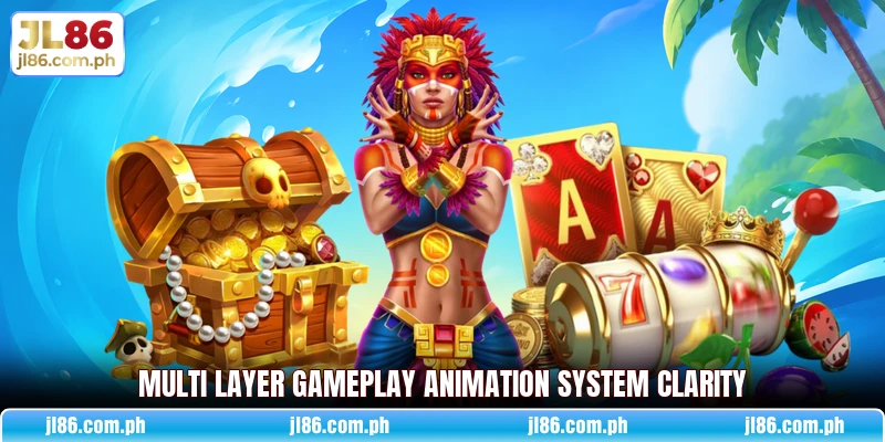 Multi layer gameplay animation system clarity