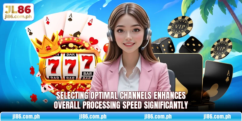 Selecting optimal channels enhances overall processing speed significantly