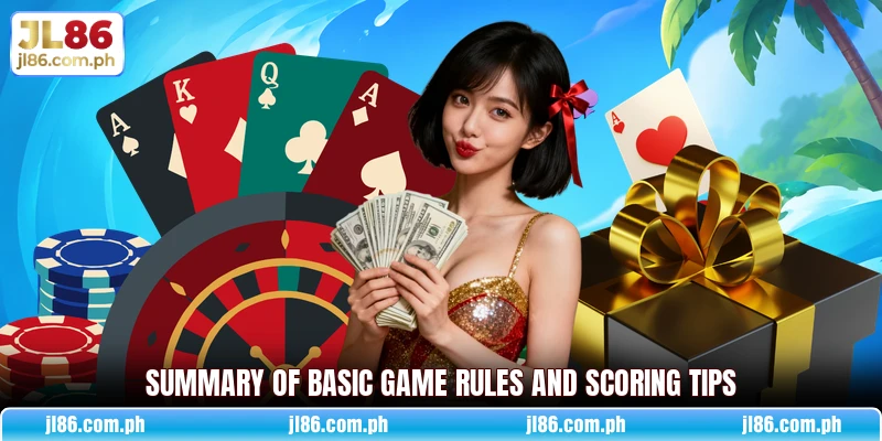 Summary of basic game rules and scoring tips