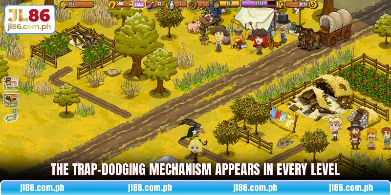 The trap-dodging mechanism appears in every level The trap-dodging mechanism appears in every level